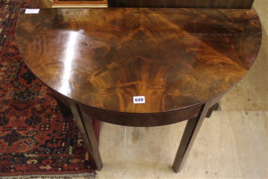 Mahogany demi lune table